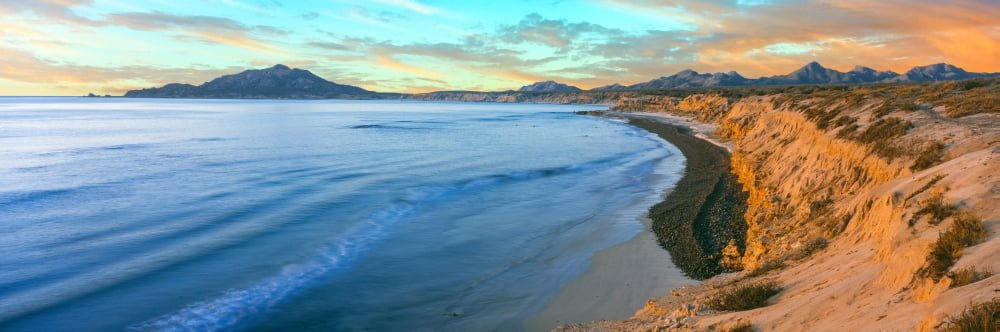 View of coastline Cabo Pulmo National Marine Park Baja California Sur Mexico Canvas Art - Panoramic Images (36 x 12)