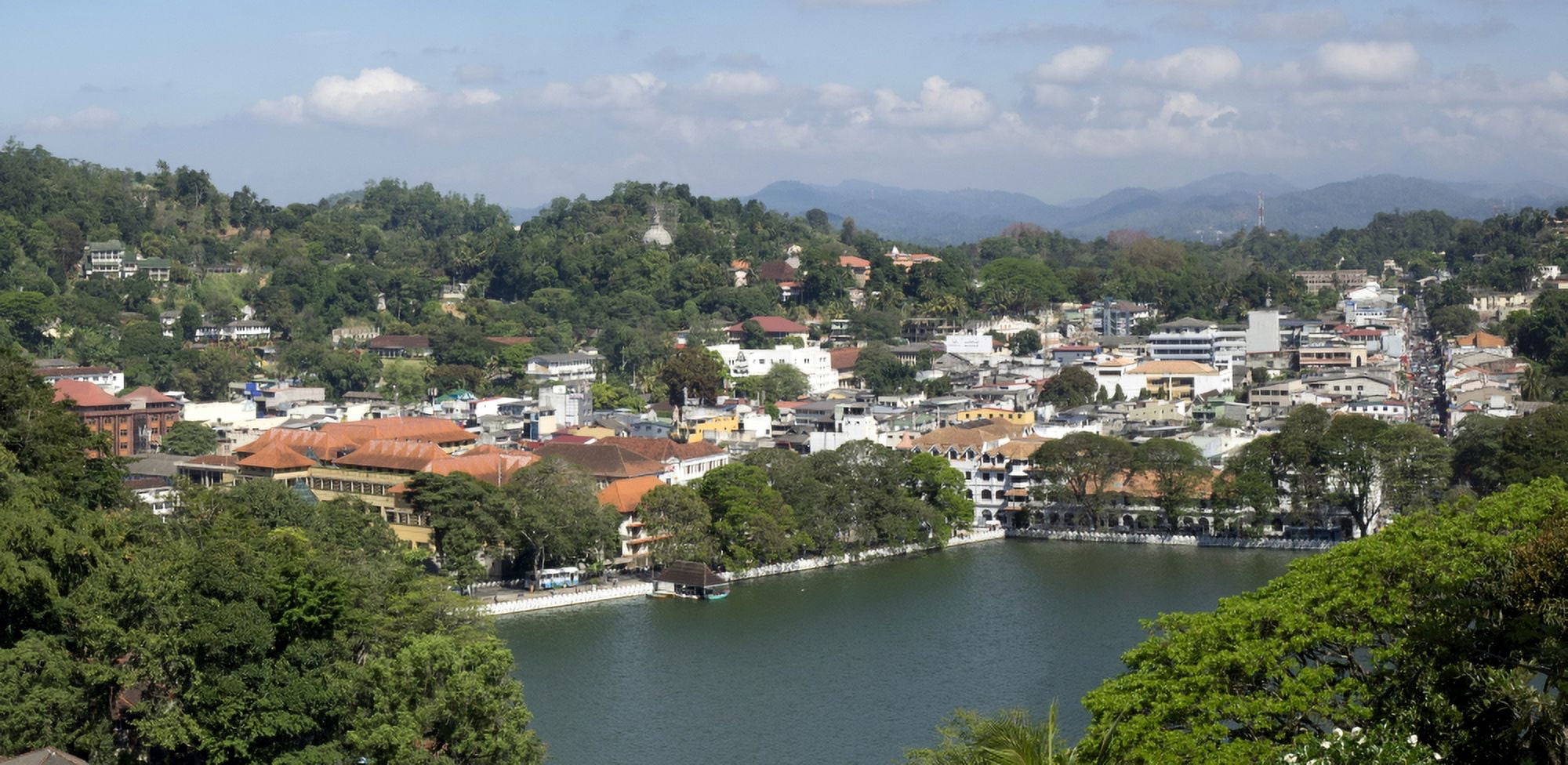 View of downtown Kandy Central Province Sri Lanka Canvas Art - Panoramic Images (36 x 12)