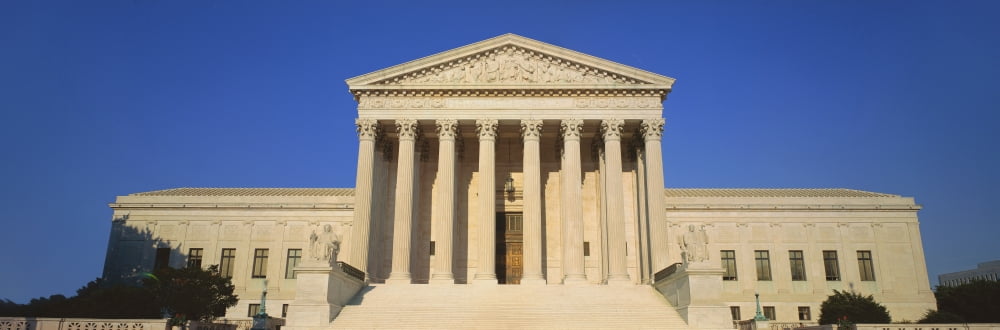 View of entire US Supreme Court Building Washington DC Canvas Art - Panoramic Images (36 x 12)