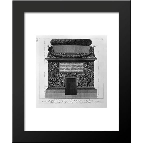 View of main facade of the Trajan Column, six boards together 20x24 Framed Ar...