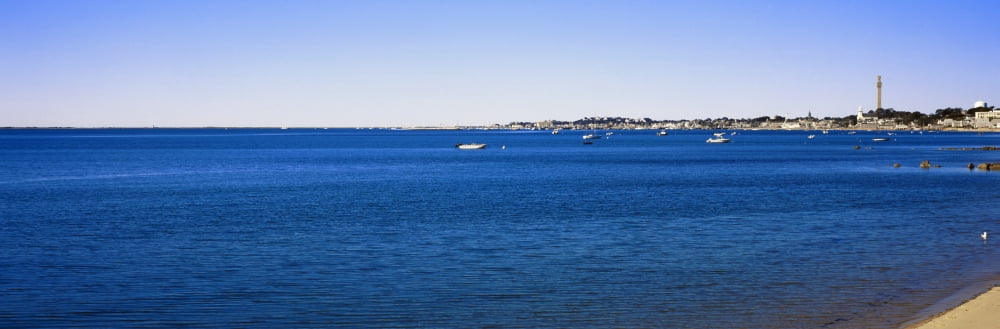 View of ocean Provincetown Cape Cod Barnstable County Massachusetts USA Canvas Art - Panoramic Images (12 x 36)