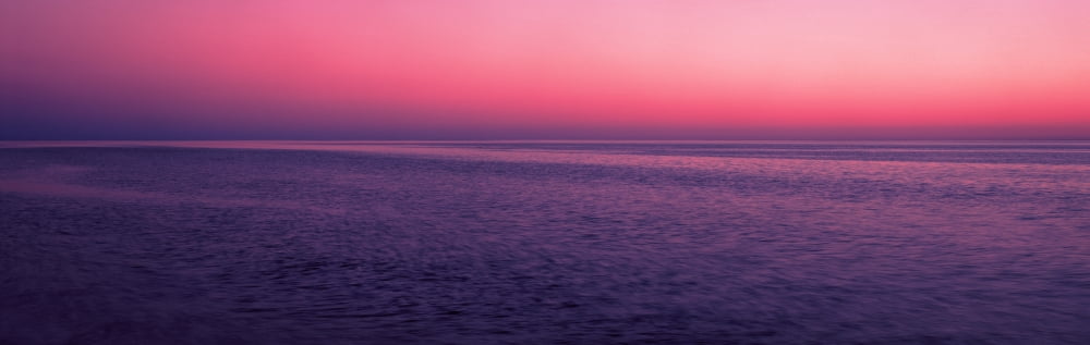 View of ocean at sunset Cape Cod Massachusetts USA Canvas Art - Panoramic Images (6 x 18)