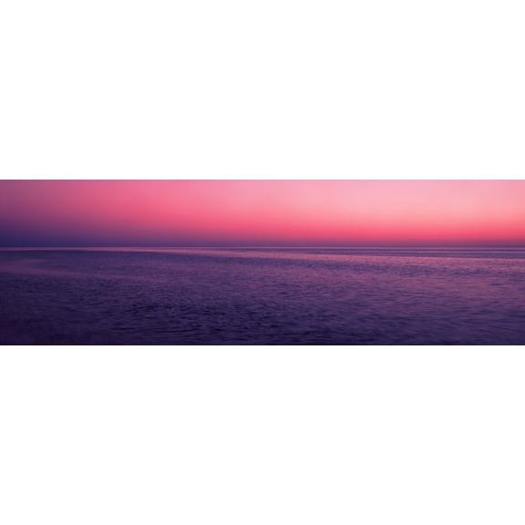 View of ocean at sunset, Cape Cod, Massachusetts, USA Poster Print (6 x 18)