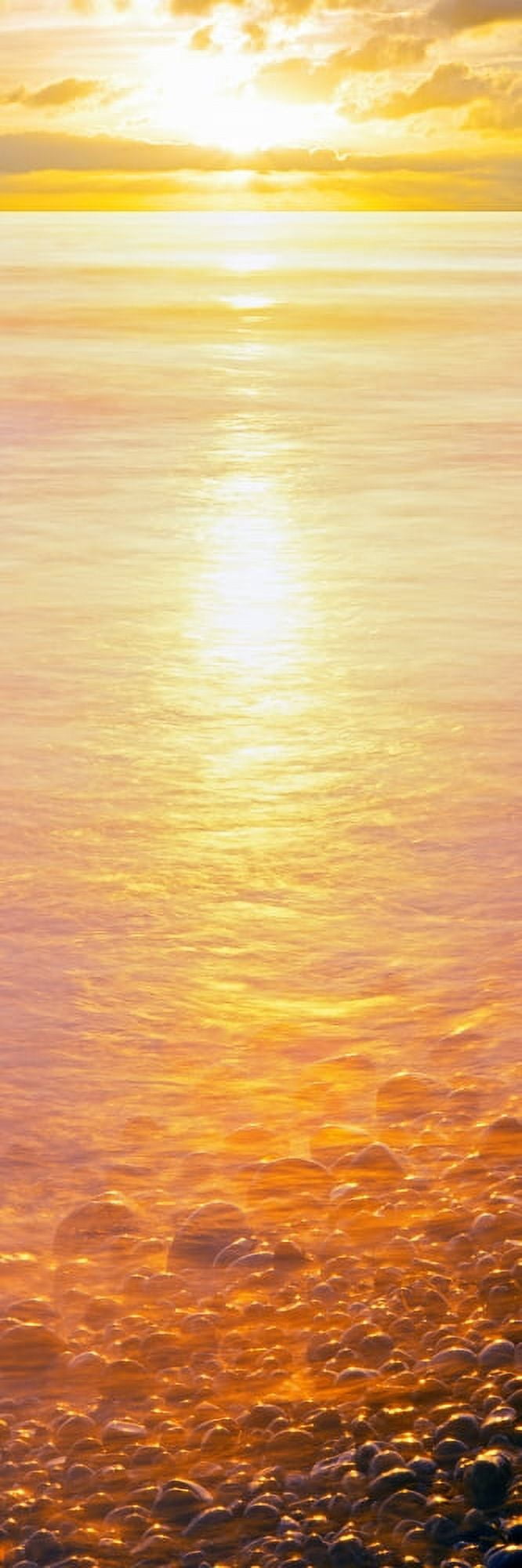 View of ocean during sunset Calumet Park Beach La Jolla San Diego California USA Canvas Art - Panoramic Images (27 x 9)