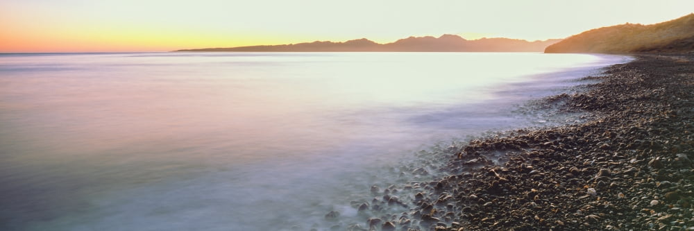 View of sunrise over Pacific ocean Bahia Concepcion Sea of Cortez Baja California Sur Mexico Canvas Art - Panoramic Images (36 x 12)