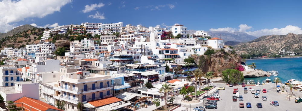 View of the Agia Galini Rethymno Crete Greece Canvas Art - Panoramic Images (36 x 12)