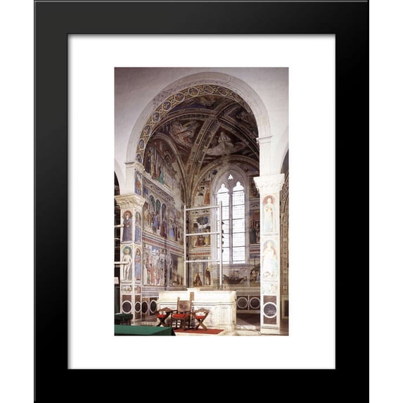 View of the Apsidal Chapel of Sant'Agostino. Cycle of St. Augustine 20x24 Framed Art Print by Benozzo Gozzoli