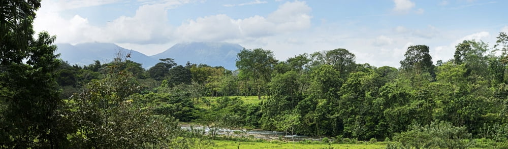 View of the Arenal Volcano National Park Costa Rica Canvas Art - Panoramic Images (27 x 9)