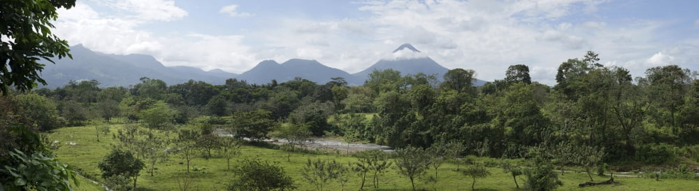 View of the Arenal Volcano National Park Costa Rica Canvas Art - Panoramic Images (27 x 9)