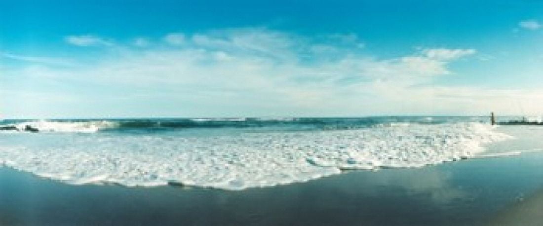 View of the Atlantic Ocean at Fort Tilden beach Queens New York City New York State USA Canvas Art - Panoramic Images (15 x 6)