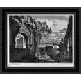 thumbnail image 1 of View of the Atrium of the Portico of Octavia 24x20 Black Ornate Wood Framed Canvas Art by Piranesi, Giovanni Battista, 1 of 2