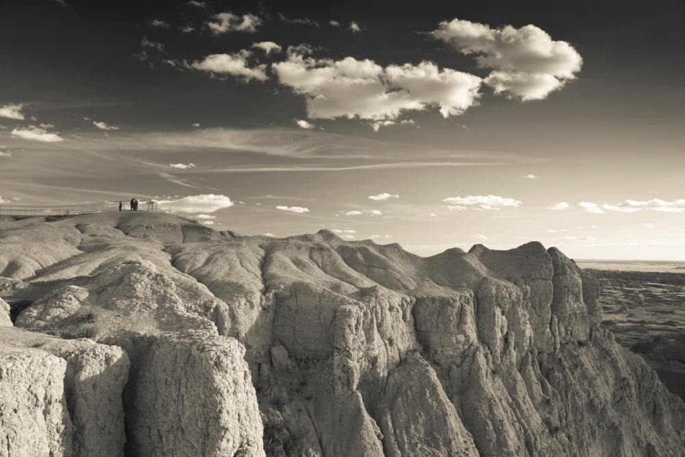 View of the Badlands National Park Interior Jackson County South Dakota USA Canvas Art - Panoramic Images (24 x 36)