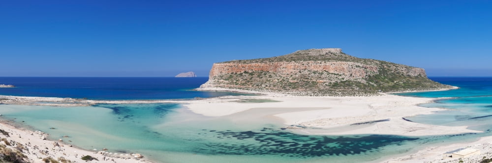 View of the Balos Beach Gramvousa Peninsula Crete Greece Canvas Art - Panoramic Images (36 x 12)