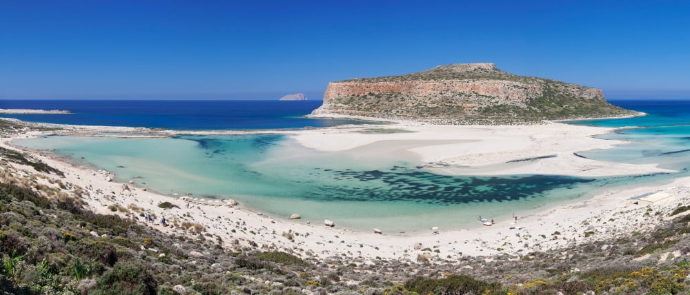 View of the Balos Beach Gramvousa Peninsula Crete Greece Canvas Art - Panoramic Images (36 x 12)