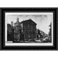 thumbnail image 1 of View of the Basilica of St. Lawrence Outside the Walls 24x19 Black Ornate Wood Framed Canvas Art by Piranesi, Giovanni Battista, 1 of 2