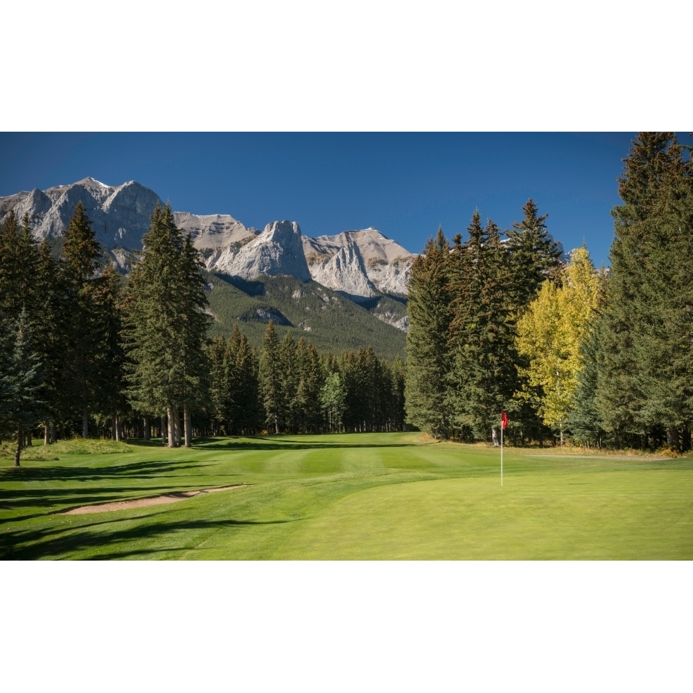 View of the Canmore Golf Course Mount Rundle Cascade Mountain Canmore