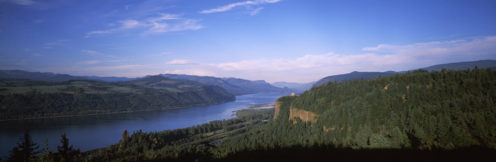 View of the Columbia River Corbett Oregon USA Canvas Art - Panoramic Images (6 x 18)
