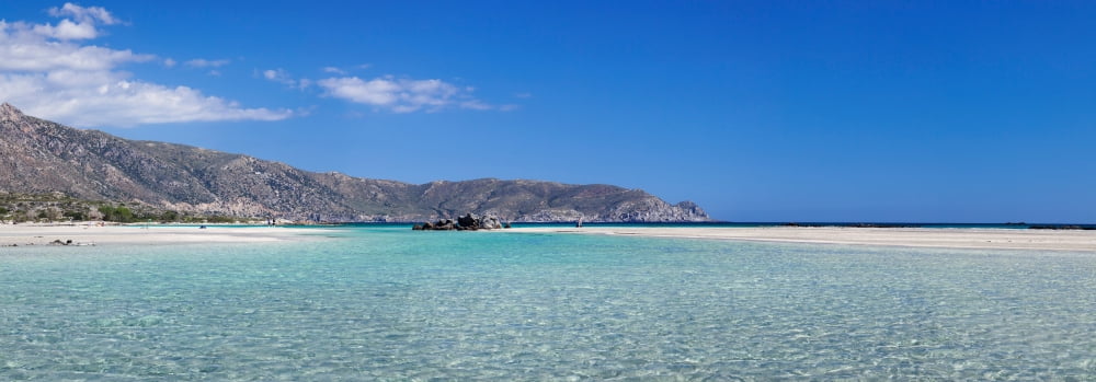 View of the Elafonisi Beach West Coast Crete Greece Canvas Art - Panoramic Images (12 x 36)