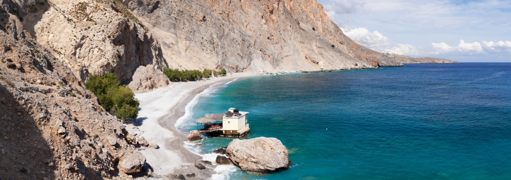View of the Glikanera Beach Hora Sfakion Crete Greece Canvas Art - Panoramic Images (27 x 9)