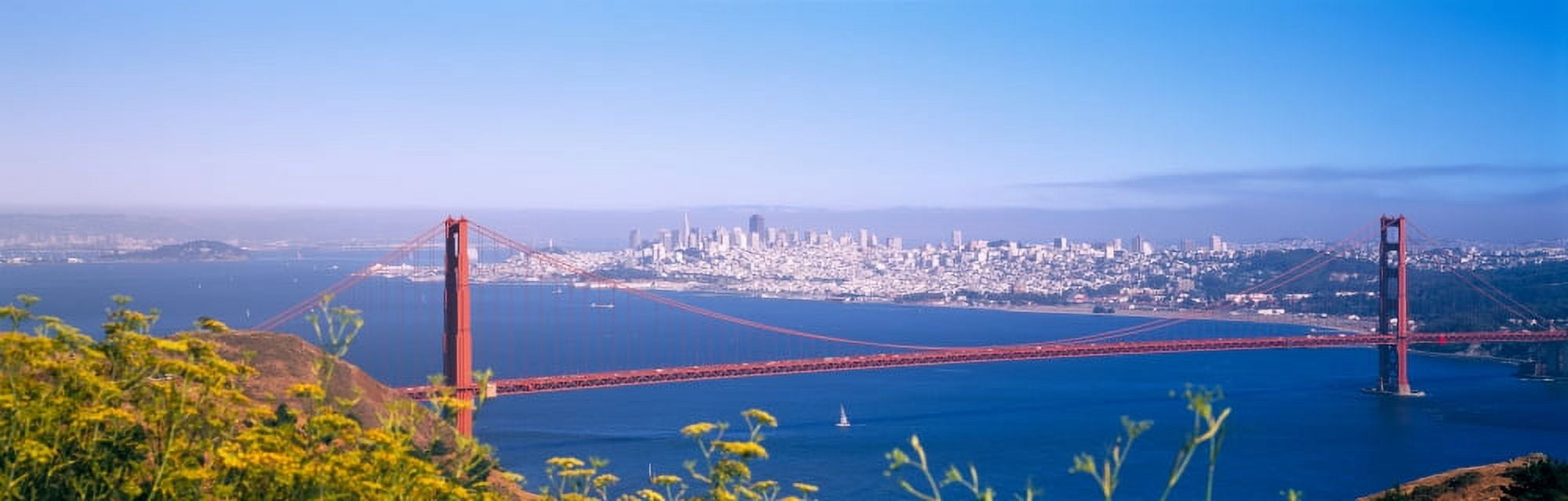 View of the Golden Gate Bridge San Francisco California USA Canvas Art - Panoramic Images (12 x 36)