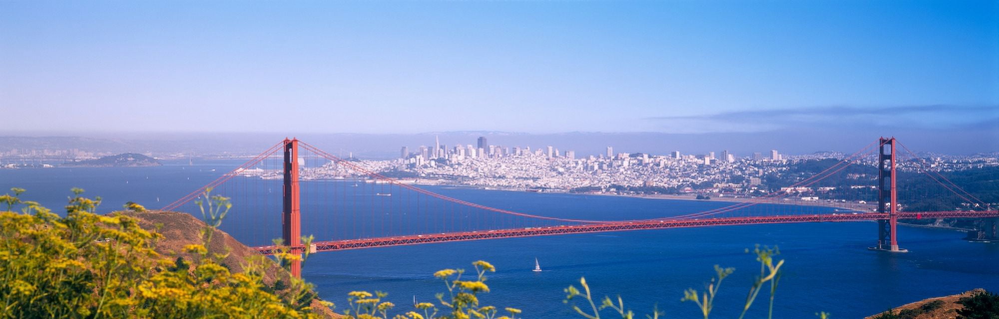 View of the Golden Gate Bridge San Francisco California USA Canvas Art - Panoramic Images (6 x 18)