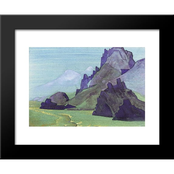 View of the Himalayan Foothills 20x24 Framed Art Print by Nicholas Roerich