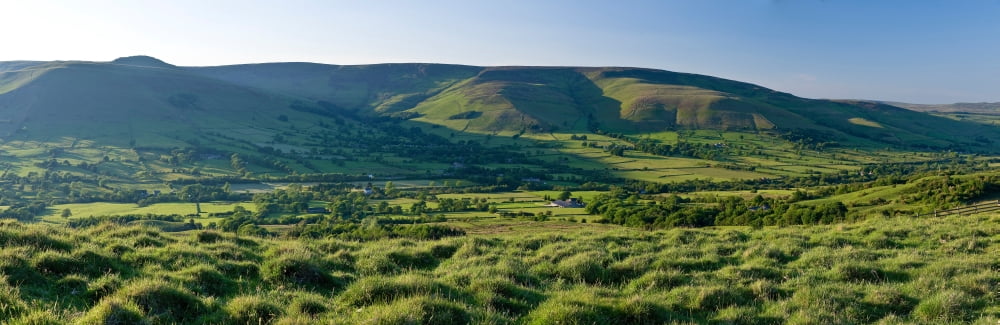 View of the Hope Valley Derbyshire Peak District England Canvas Art - Panoramic Images (36 x 12)