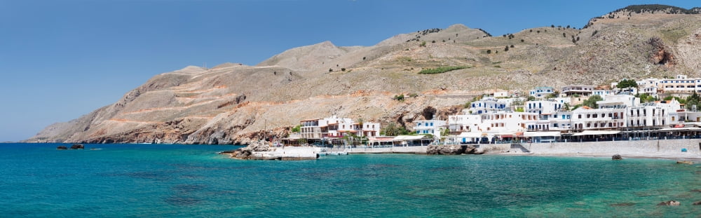 View of the Hora Sfakion Crete Greece Canvas Art - Panoramic Images (36 x 12)