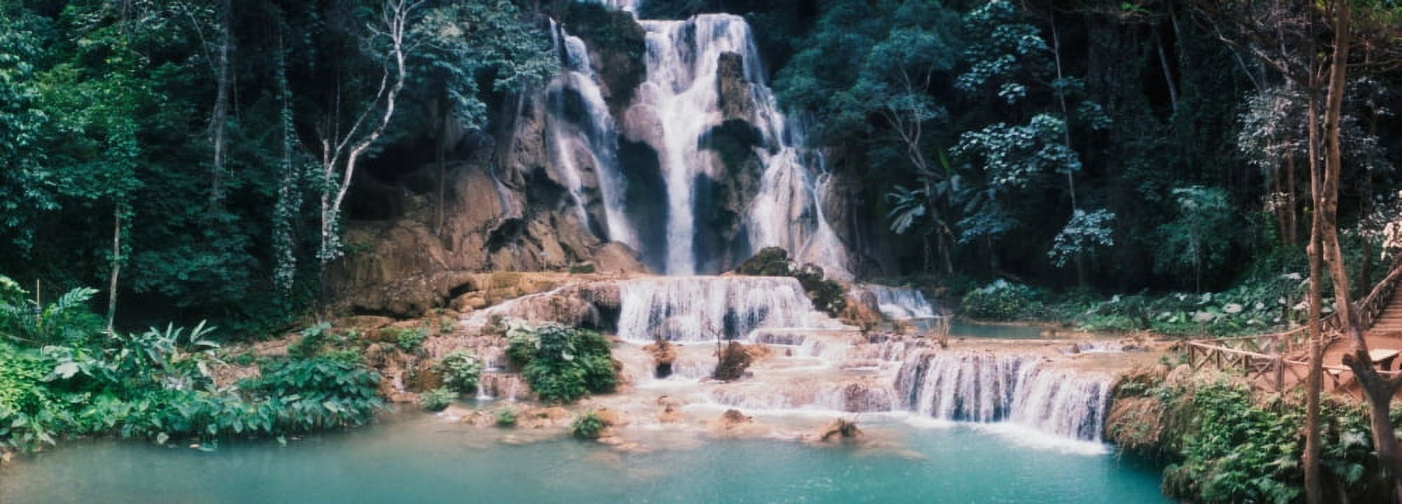 View of the Kuang Si Falls Luang Prabang Laos Canvas Art - Panoramic Images (7 x 18)