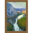 thumbnail image 1 of View of the Lot of Saint Cirq Lapopie 28x40 Large Gold Ornate Wood Framed Canvas Art by Henri Martin, 1 of 2
