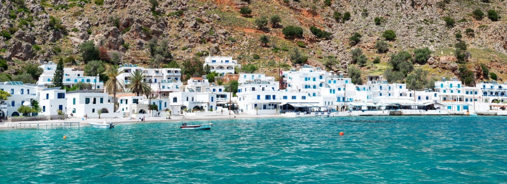 View of the Loutro Chania Crete Greece Canvas Art - Panoramic Images (27 x 9)
