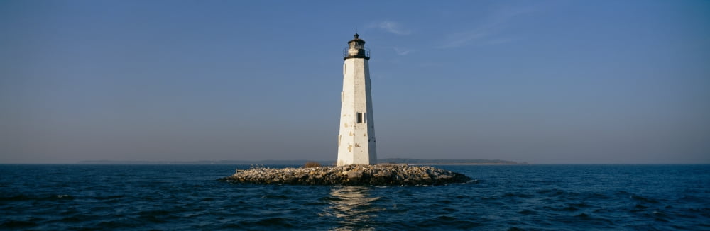 View of the New Point Comfort Lighthouse Mathews County Virginia USA Canvas Art - Panoramic Images (12 x 36)