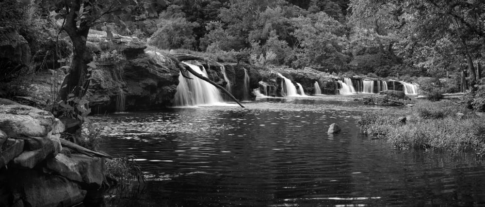 View of the New River Falls Summers County West Virginia USA Canvas Art - Panoramic Images (36 x 12)