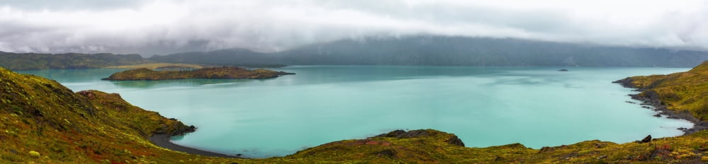 View of the Nordenskjold Lake in Torres del Paine National Park Patagonia Chile Canvas Art - Panoramic Images (10 x 40)