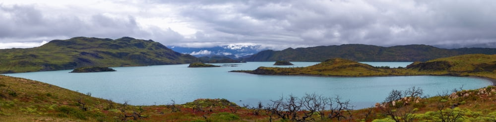 View of the Nordenskjold Lake in Torres del Paine National Park Patagonia Chile Canvas Art - Panoramic Images (5 x 20)