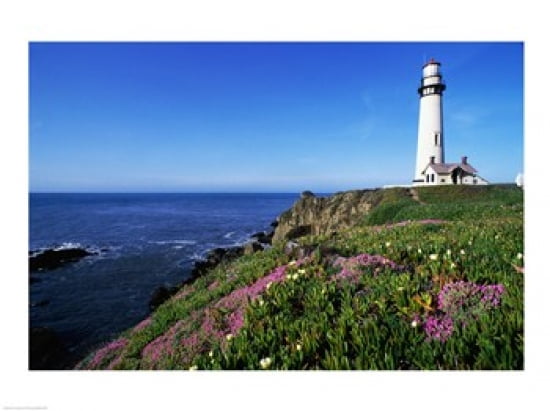 View of the Pigeon Point Lighthouse Pigeon Point Light Station State Historic Park California USA Canvas Art - (24 x 18)