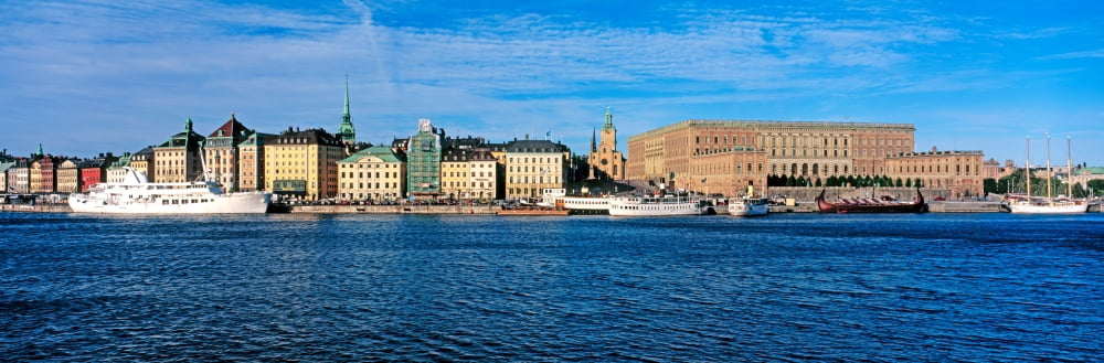 View of the Royal Palace and Gamla Stan Stockholm Palace Stockholm Sweden Canvas Art - Panoramic Images (12 x 36)