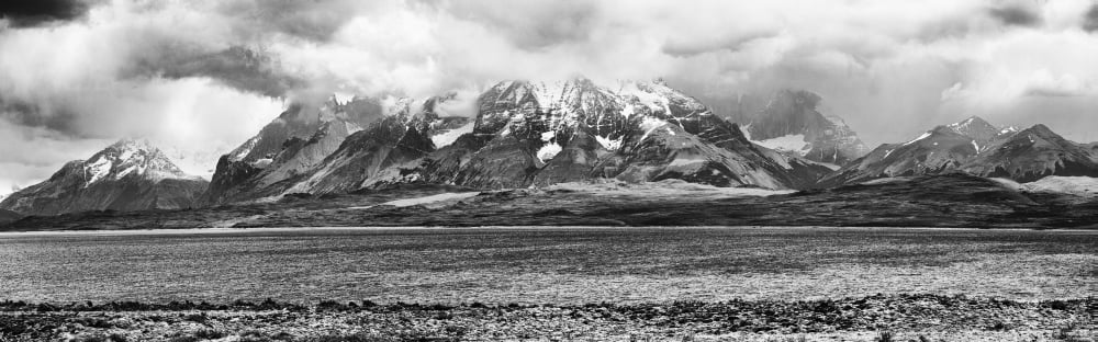 View of the Sarmiento Lake in Torres del Paine National Park Patagonia Chile Canvas Art - Panoramic Images (12 x 36)