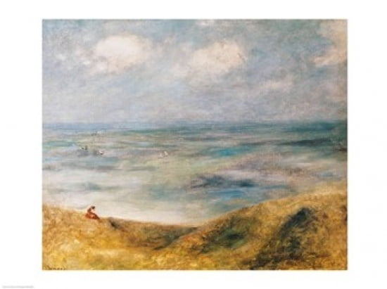 View of the Sea Guernsey Canvas Art - Pierre-Auguste Renoir (36 x 24)