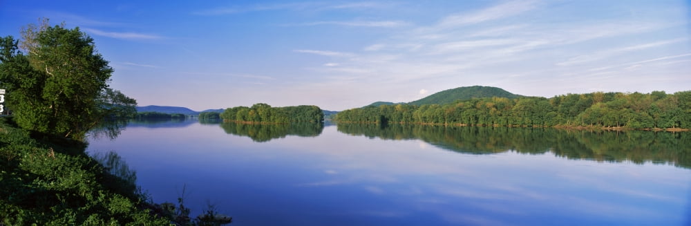 View of the Susquehanna River Harrisburg Pennsylvania USA Canvas Art - Panoramic Images (6 x 18)