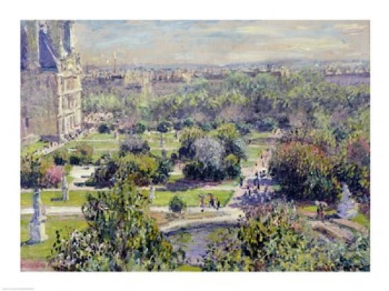 View of the Tuileries Gardens Paris 1876 Canvas Art - Claude Monet (24 x 18)