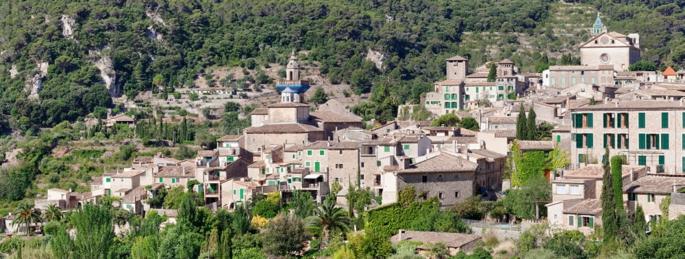 View of the Valldemossa Majorca Balearic Islands Spain Canvas Art - Panoramic Images (36 x 12)
