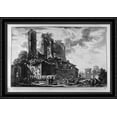 thumbnail image 1 of View of the Villa Este in Tivoli 40x28 Large Black Ornate Wood Framed Canvas Art by Giovanni Battista Piranesi, 1 of 2