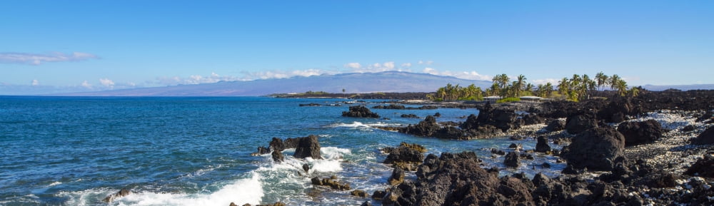 View of the Weliweli Point Kohala Coast Big Island Hawaii USA Canvas Art - Panoramic Images (27 x 9)