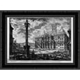thumbnail image 1 of View of the facade of the Basilica of St. John Lateran 24x20 Black Ornate Wood Framed Canvas Art by Piranesi, Giovanni Battista, 1 of 2