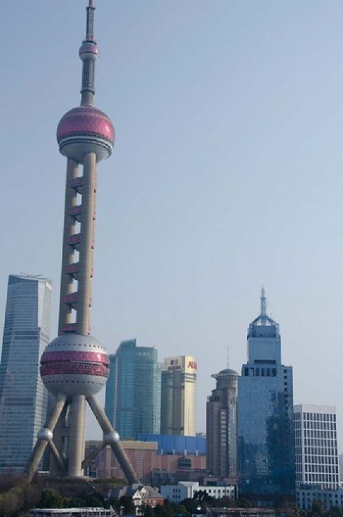View of the modern Pudong area Shanghai China Canvas Art - Cindy Miller Hopkins DanitaDelimont (11 x 17)