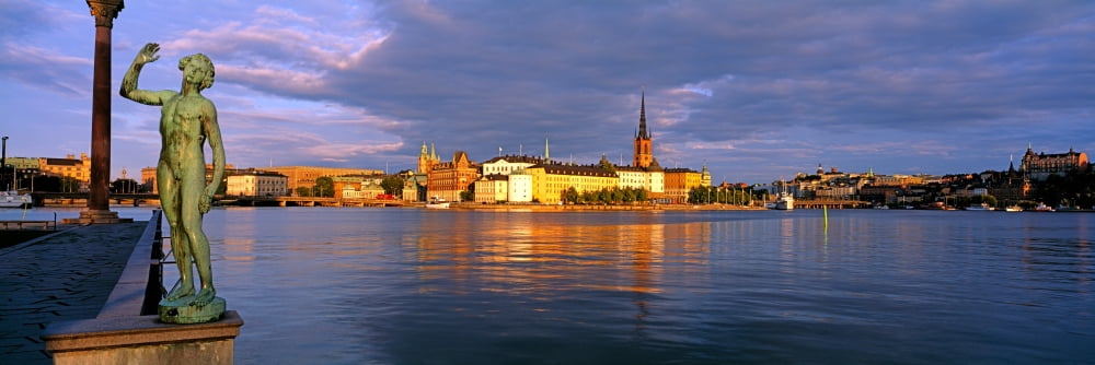 View of the waterfront of Gamla Stan Stockholm Sweden Canvas Art - Panoramic Images (12 x 36)