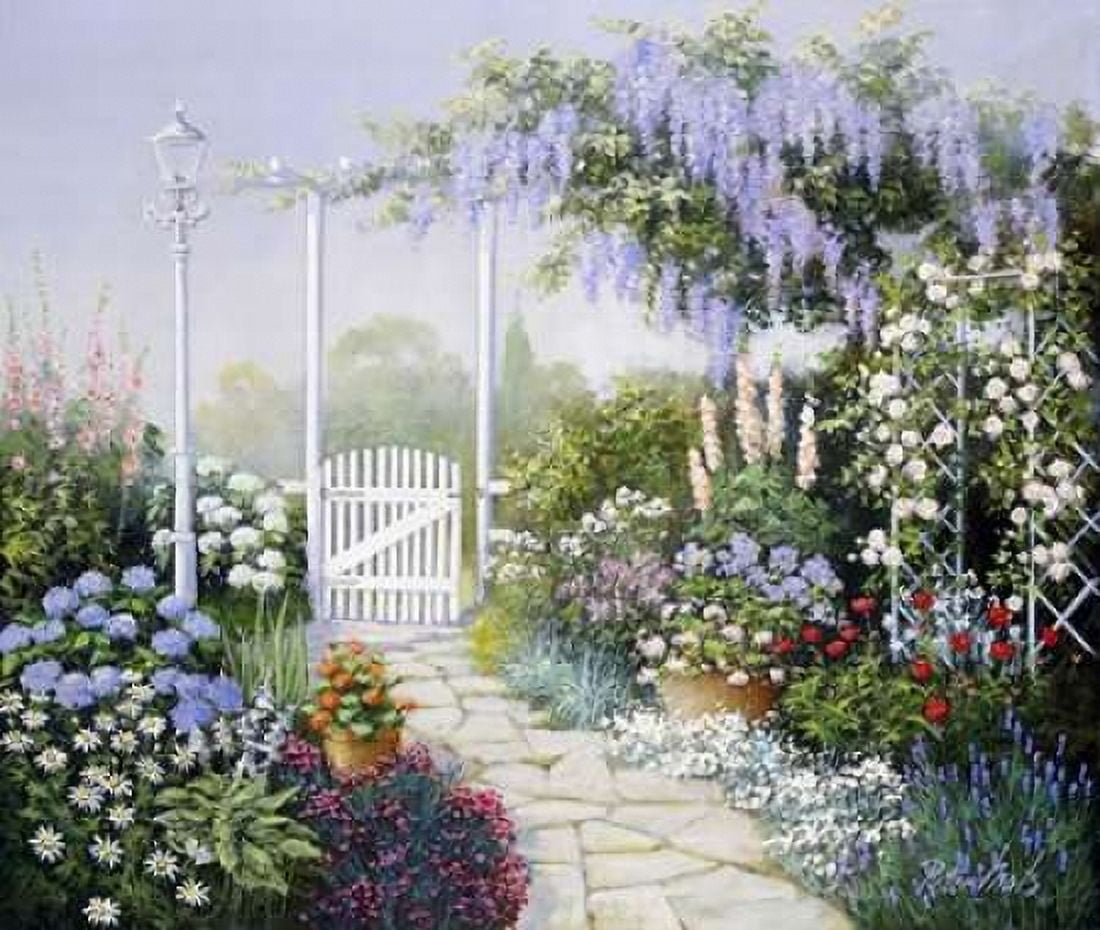 View on my garden Canvas Art - Peter Motz (24 x 24)