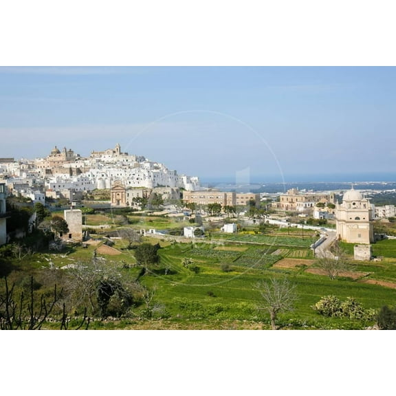 View on the Center of Ostuni, Puglia, Italy, Scenic Unframed Photographic Print Wall Art by Jorisvo Sold by ArtCom