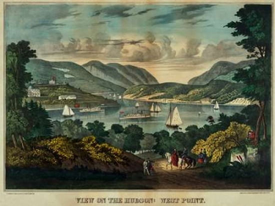 View on the Hudson - West Point Canvas Art - Unknown (18 x 24)